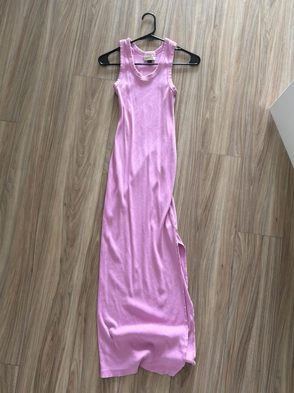 Sleeveless Pink Tank Maxi Dress